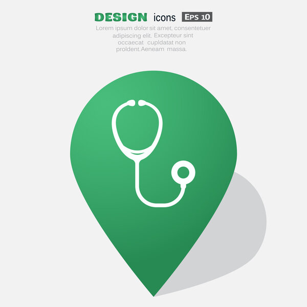 Stethoscope simple web icon
