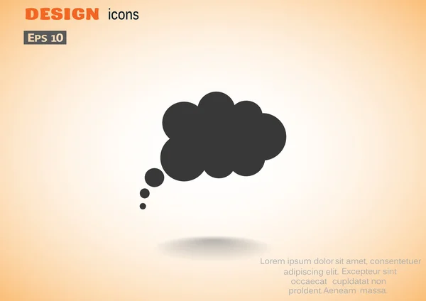 Nube burbuja icono web simple — Archivo Imágenes Vectoriales