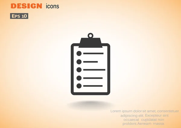 Lista en el portapapeles icono simple — Archivo Imágenes Vectoriales
