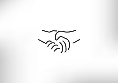 El sıkışma web simgesi, dostluk kavramı