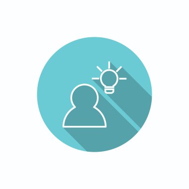 İnsan ve ampul basit simgesi