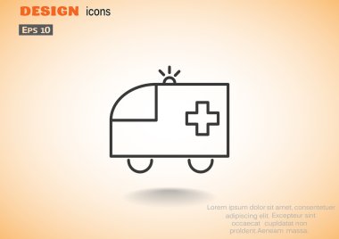 Ambulans araba web simgesi