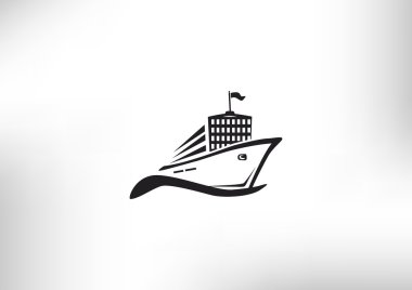 Dalga web simgesi üzerinde gemi