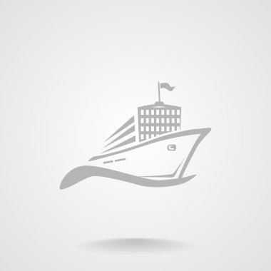 Dalga web simgesi üzerinde gemi