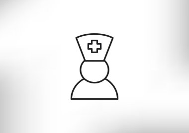 Hemşire siluet web simgesi