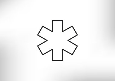 Tıp sembolü basit web simgesi