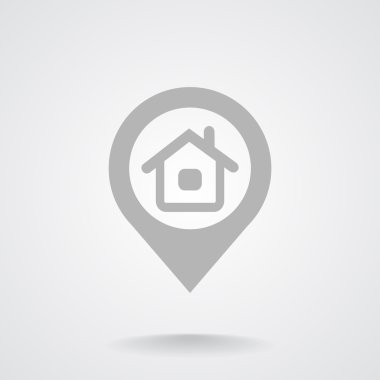 Evin konumu işaretçi basit simgesi