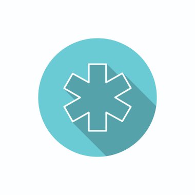 Tıp sembolü basit web simgesi