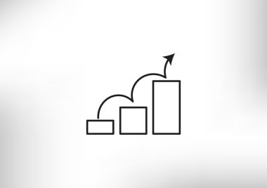 Grafik simgesi üzerinde Eğri ok