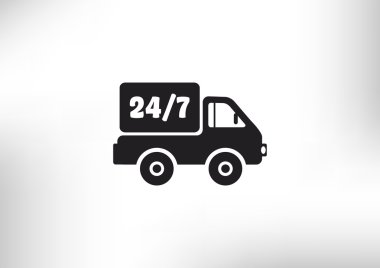 Kesintisiz sembolü ile kamyon