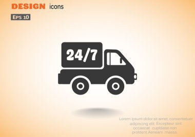 Kesintisiz sembolü ile kamyon