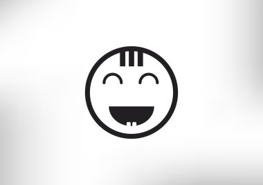 Mutlu bir çocuk yüzü doodle