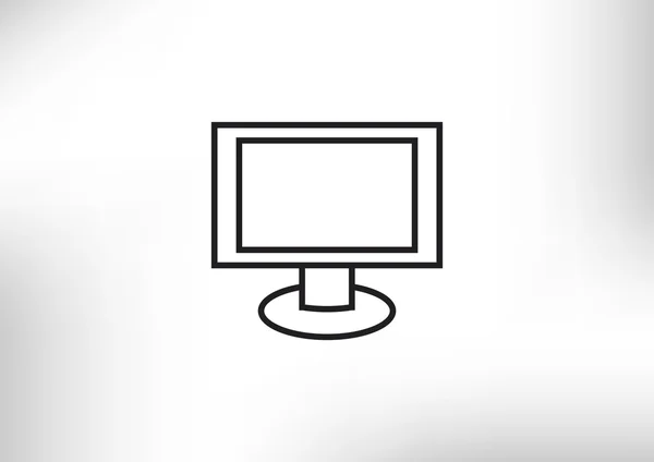 Moniteur avec icône d'écran vide — Image vectorielle