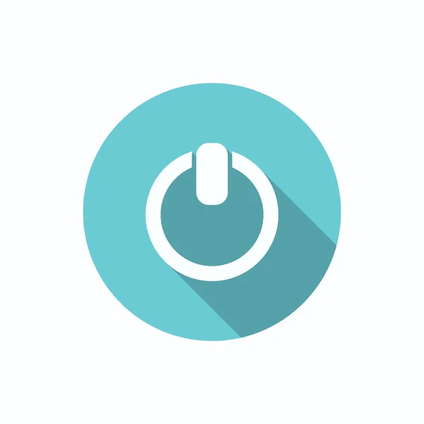 Botón de encendido icono web — Vector de stock