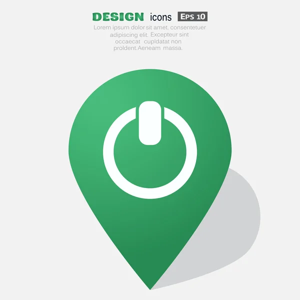 電源ボタンの web アイコン — ストックベクタ