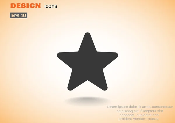 Icono web estrella simple — Archivo Imágenes Vectoriales