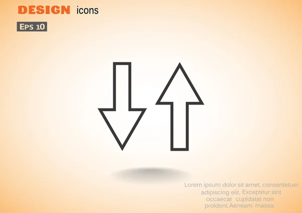 Icône à deux flèches, concept inverse — Image vectorielle
