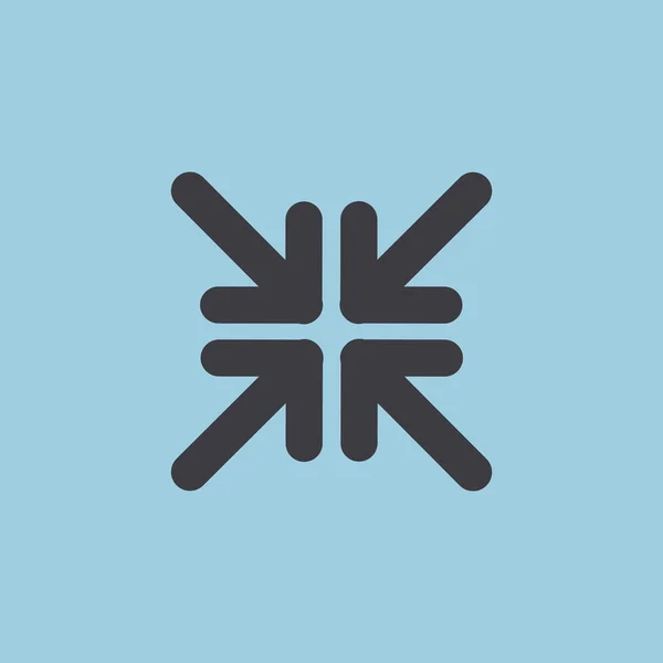 Pfeile zeigen in der Mitte Symbol — Stockvektor