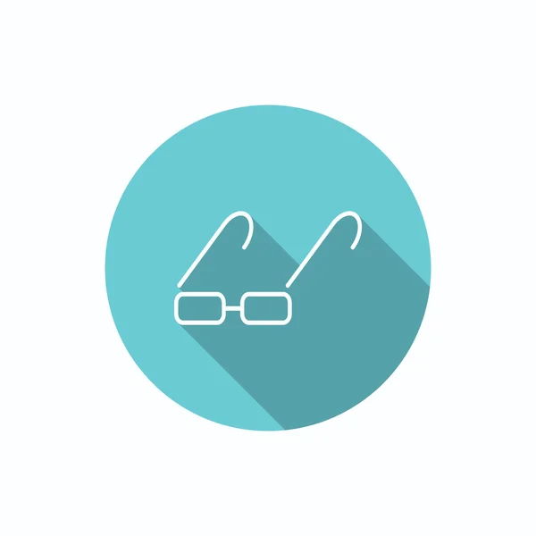 Téglalap alakú szemüveg egyszerű ikon — Stock Vector