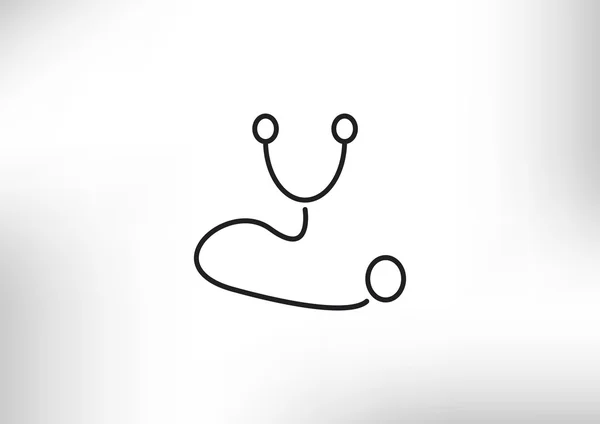 Simpelt stetoskop web ikon – Stock-vektor