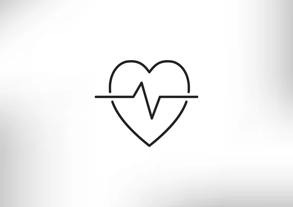 Símbolo de cardiología icono simple — Vector de stock