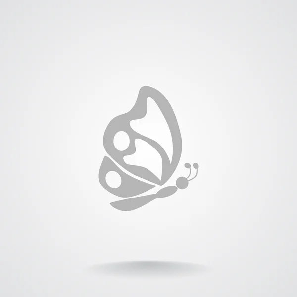 Icône web papillon simple — Image vectorielle
