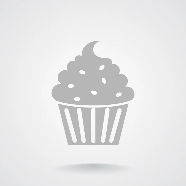 Cupcake icône web dessert — Image vectorielle