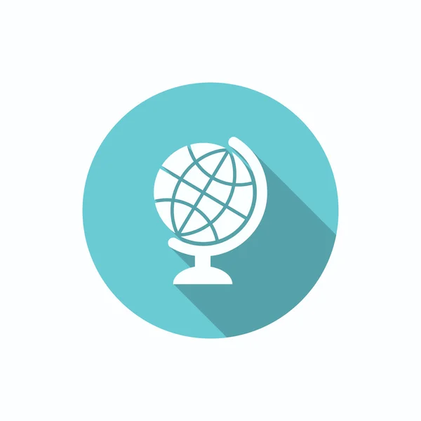 Globo simple icono web — Vector de stock