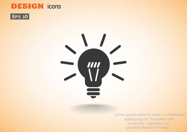 Icono web bombilla — Archivo Imágenes Vectoriales