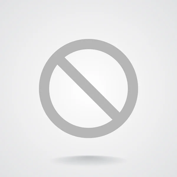 Icône Web de signe d'interdiction — Image vectorielle