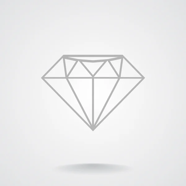 Diamond web icon, concetto di lusso — Vettoriale Stock