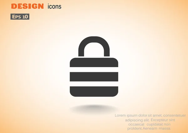 Locking simple web icon — Stock Vector