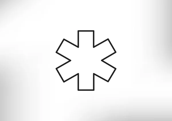 Medicin symbolen enkel spindelväv ikonen — Stock vektor