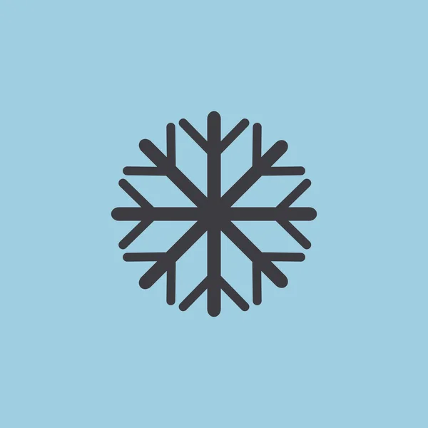 Sneeuwvlok eenvoudige web pictogram — Stockvector