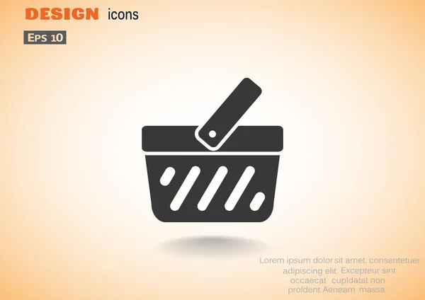 Carrito de compras icono web simple — Archivo Imágenes Vectoriales