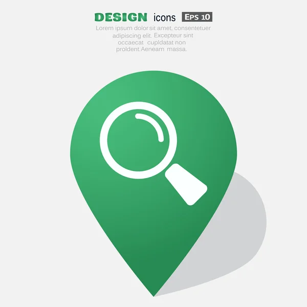 Icono de lupa simple — Archivo Imágenes Vectoriales
