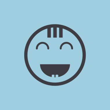 Mutlu bir çocuk yüzü doodle