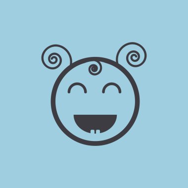 Mutlu bir çocuk yüzü doodle