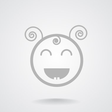 Mutlu bir çocuk yüzü doodle