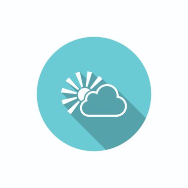 Güneş bulut basit simgesiyle
