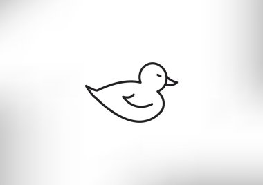 Oyuncak ördek yavrusu anahat web simgesi