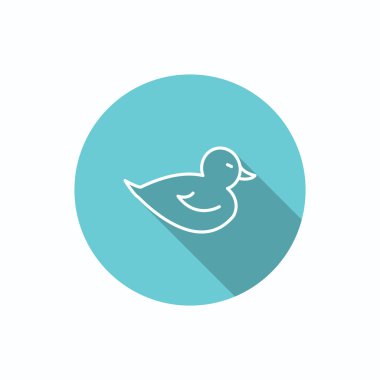 Oyuncak ördek yavrusu anahat web simgesi