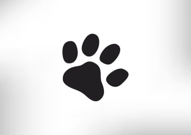Köpek pençe parça basit simgesi