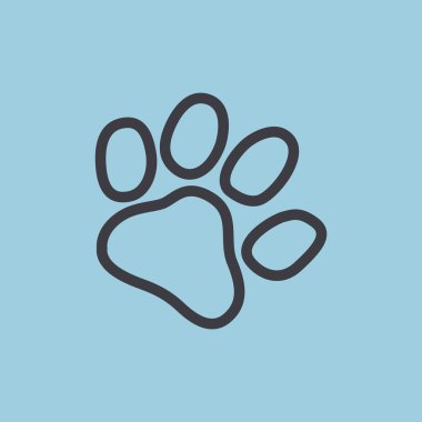Köpek pençe parça basit simgesi