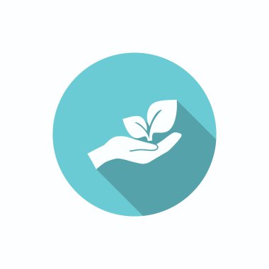 İnsan el simgesi yapraklarda