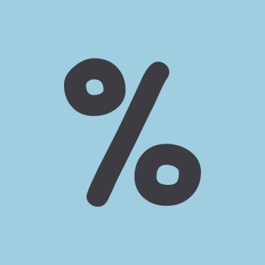 Basit yüzde simgesi simgesi