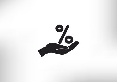 İnsan elindeki yüzde işareti