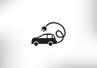 Elektrik araba basit web simgesi