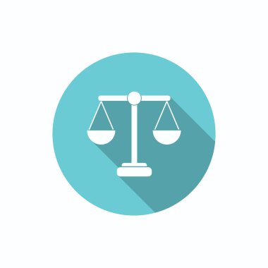Scales of justice simple web icon clipart