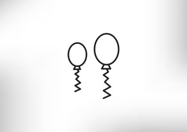 Basit balonlar anahat simgesini